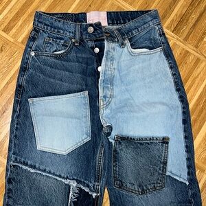 NEW REVICE JEANS PATCHWORK DENIM